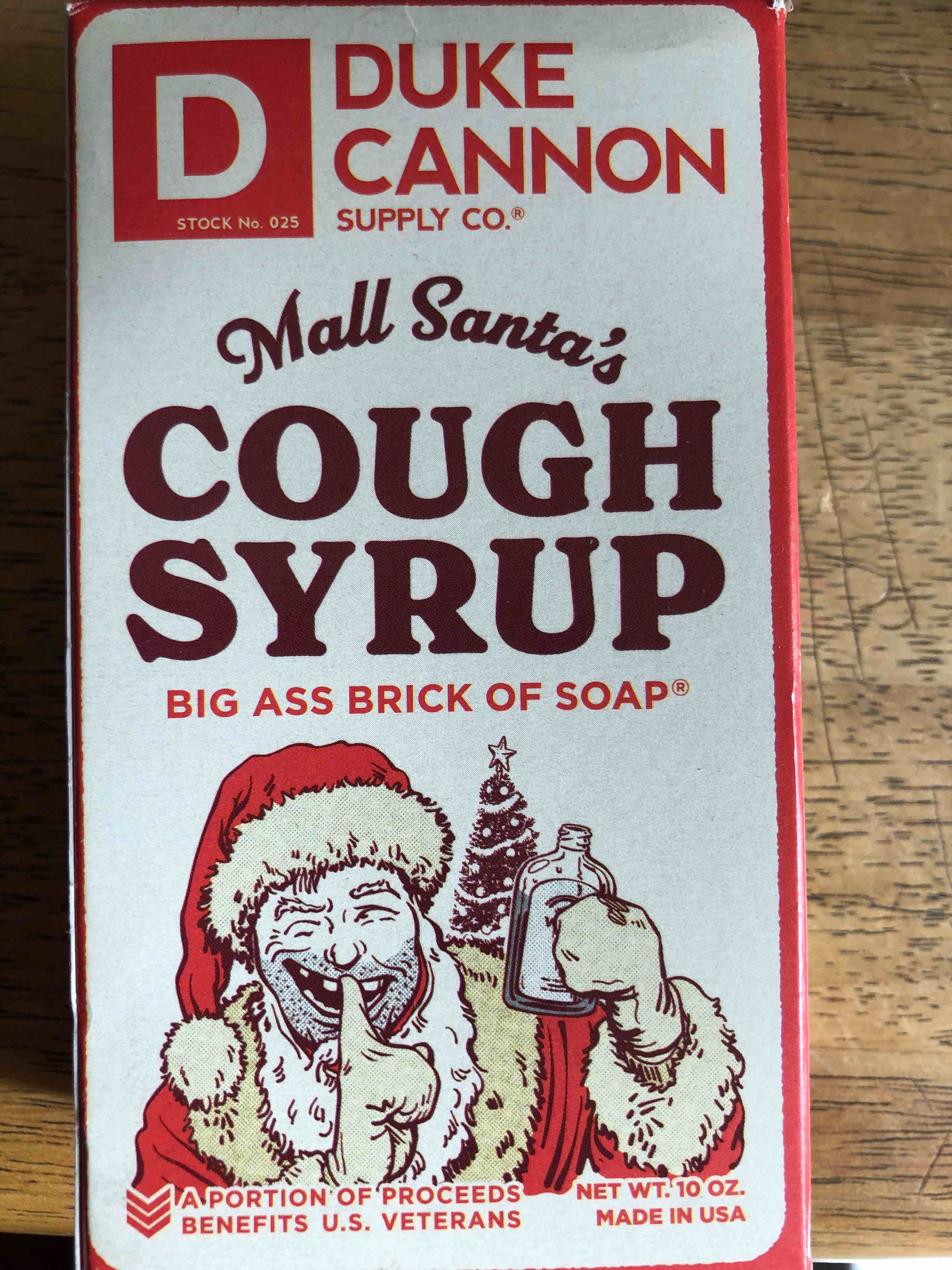 Duke Cannon Mall Santa's Cough Syrup Big Ass Brick of Soap: Smells Like The North Pole and Peppermints, All skin types, 10 Ounces (1)
