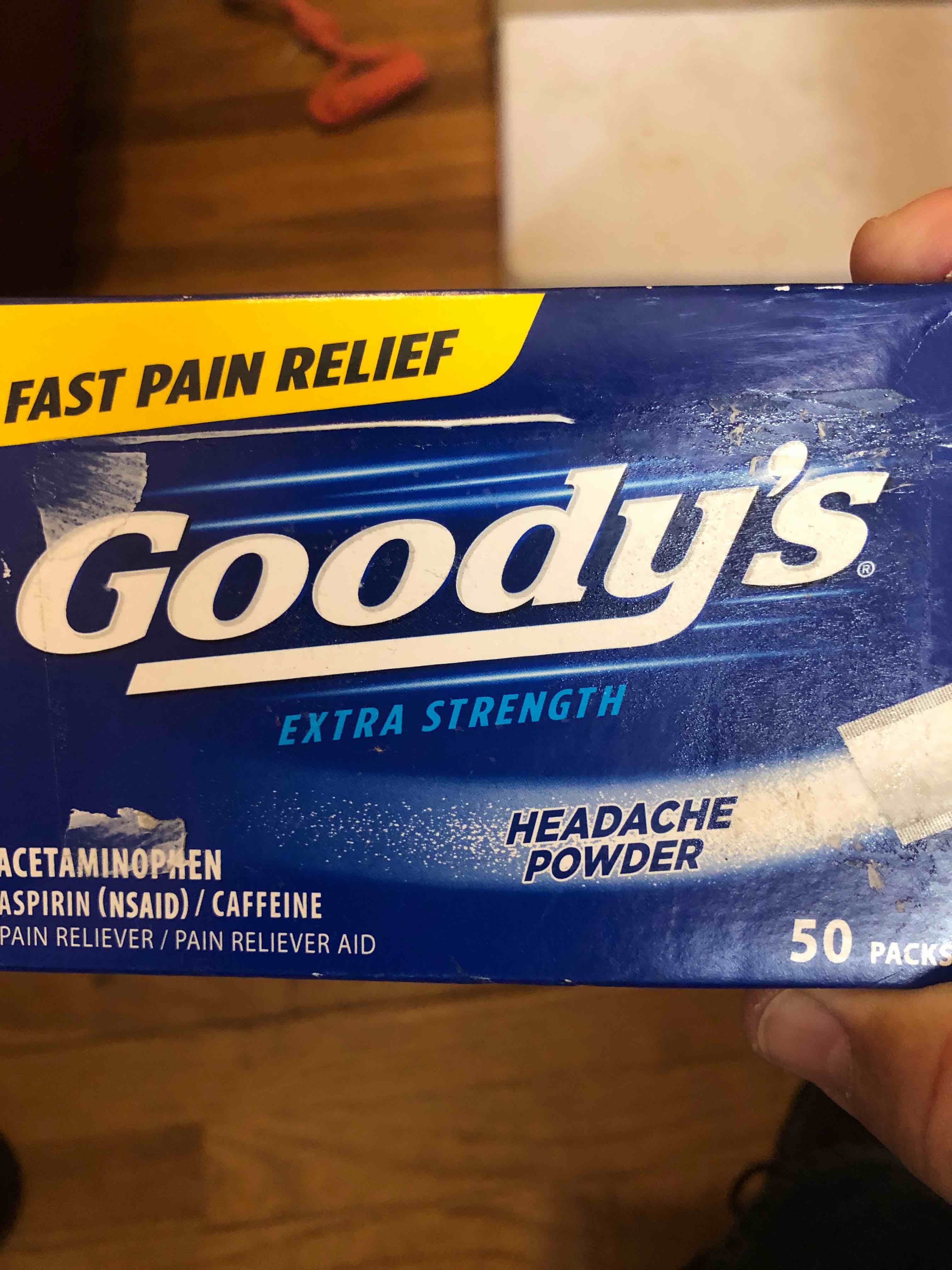 Goody's Pain Relief Powders, Extra Strength Headache Powder, 50 ct (Pack of 1)