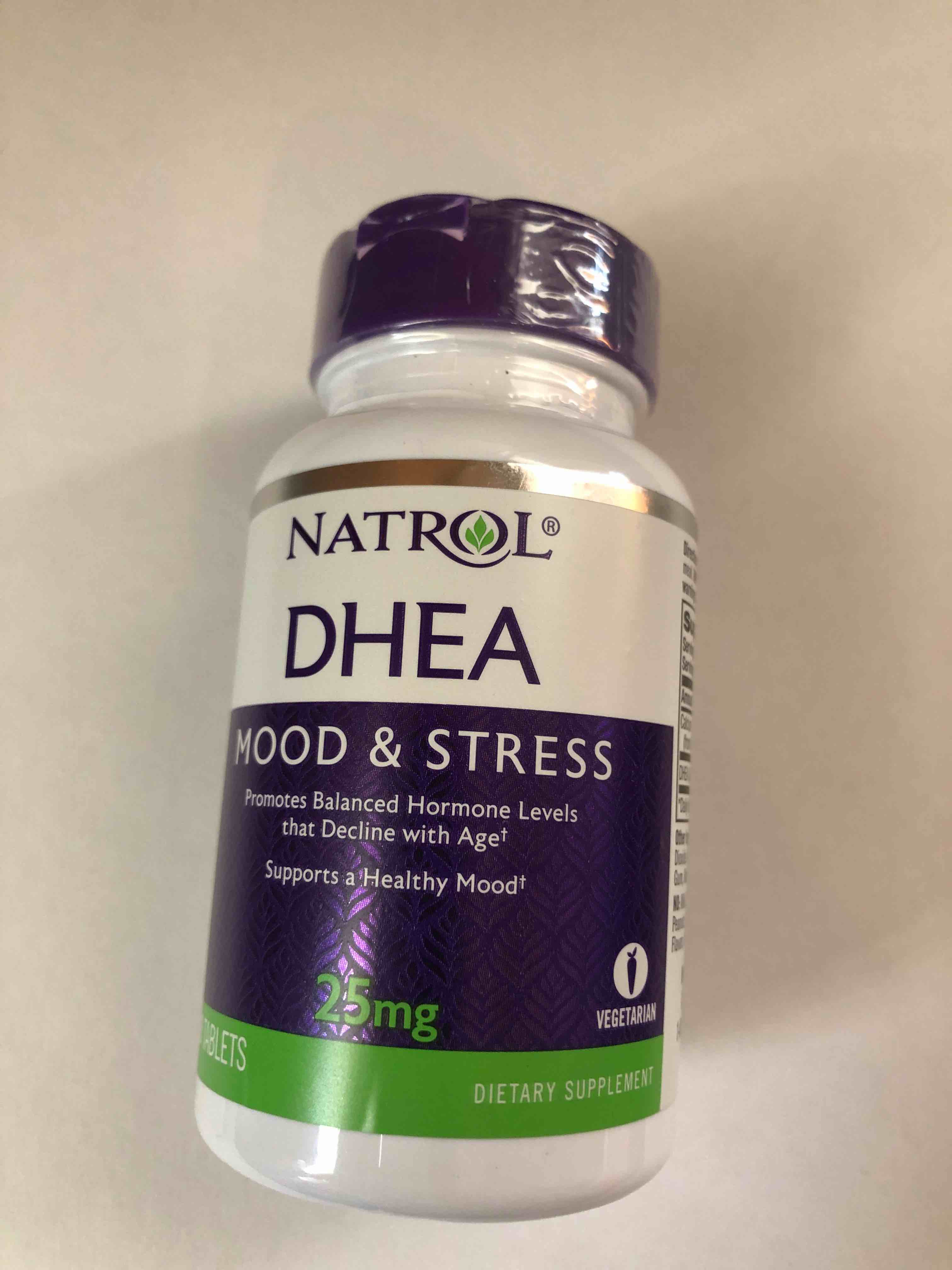 Natrol Mood & Stress DHEA 25mg, Supplement for Balance of Hormone Level, 90 Tablets, 90 Day Supply