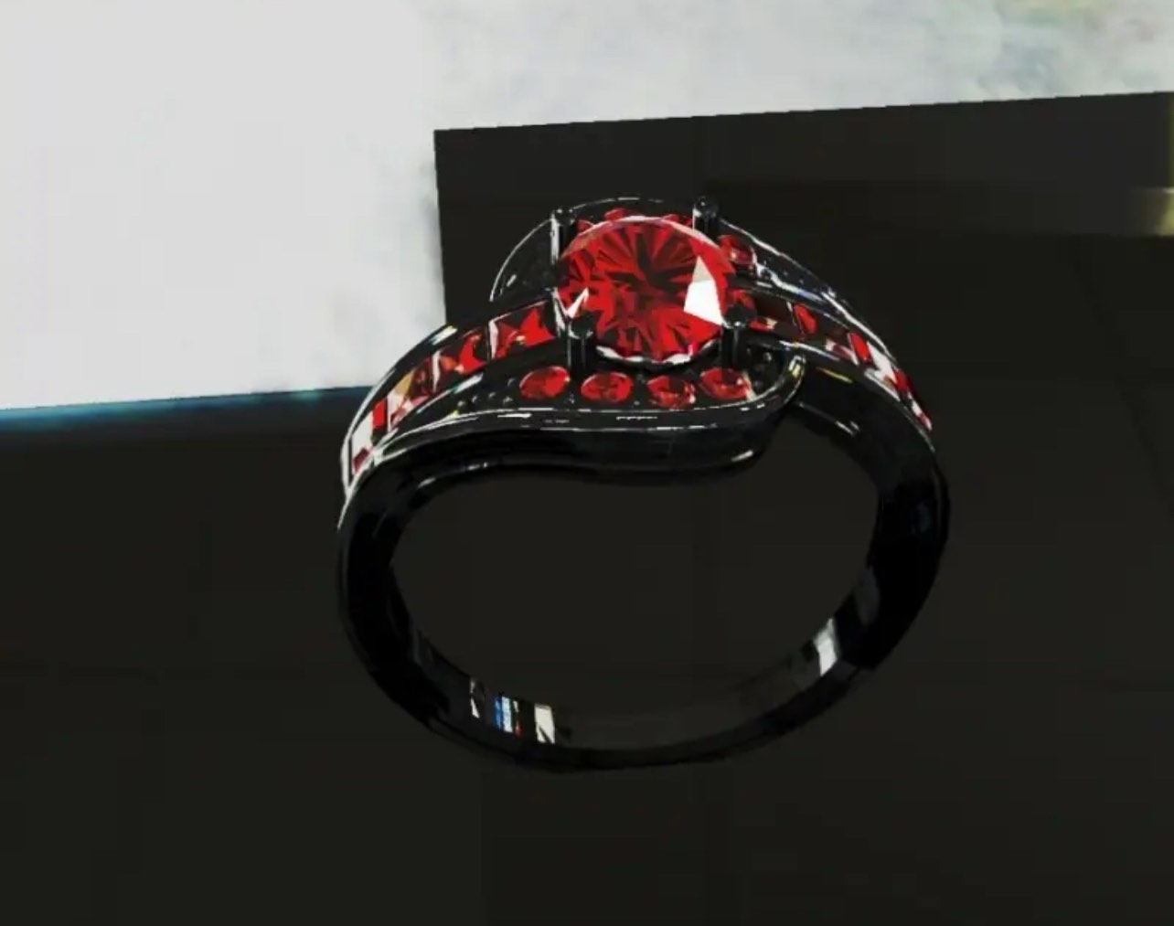 Beautiful 925 Silver Plated Sapphire Ring Sz 8