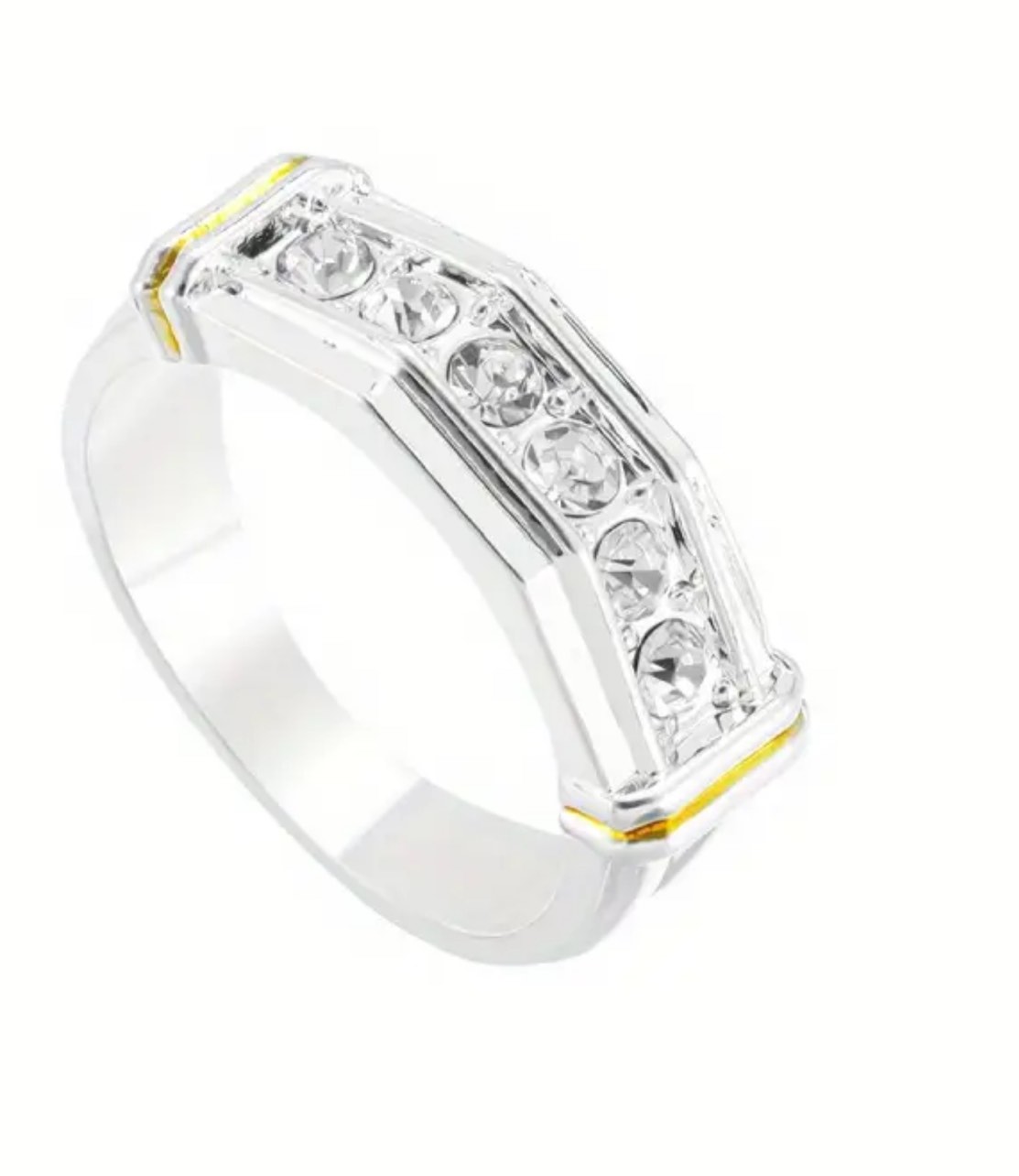 Men’s 925 Silver Plated Sapphire Ring Sz 13