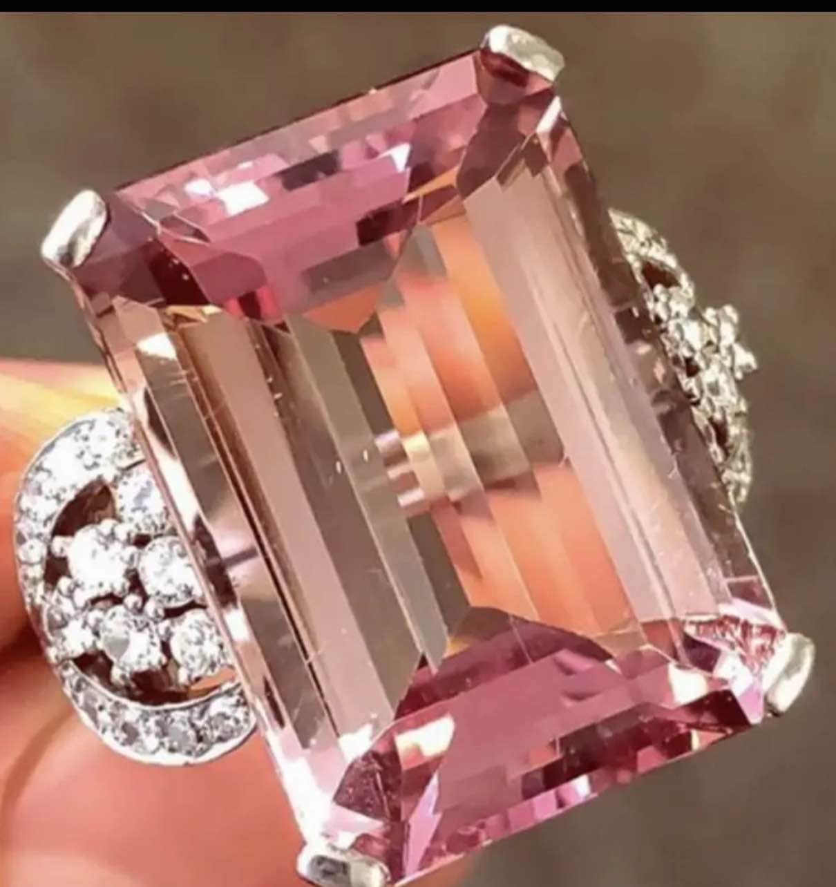 Beautiful 925 Silver Plated Pink Sapphire Ring Sz