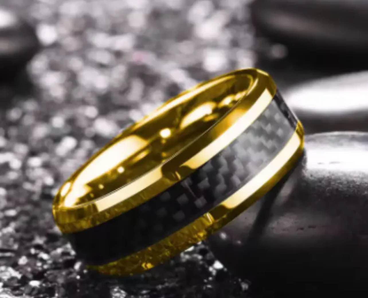 Men’s Luxury 18K Gold Plated Ring Size 13