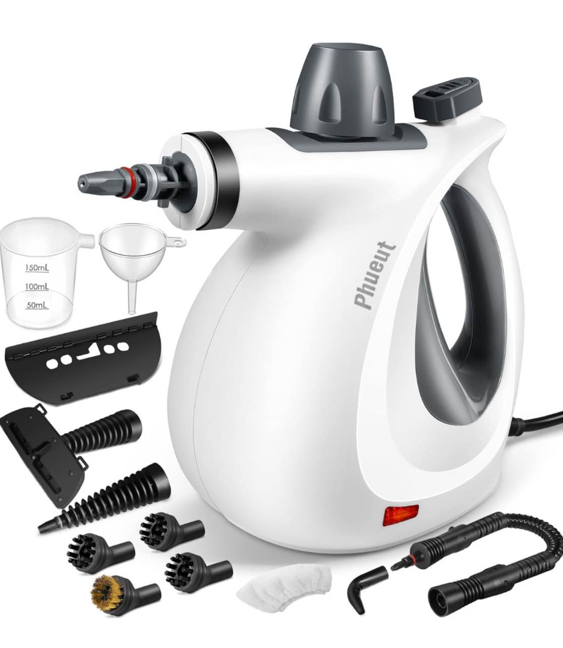Pressurized Handheld Multi-Surface Natural Steam Cleaner with 12 pcs Accessories, Multi-Purpose Steamer for Home Use, Steamer for Cleaning Floor, Upholstery, Grout and Car