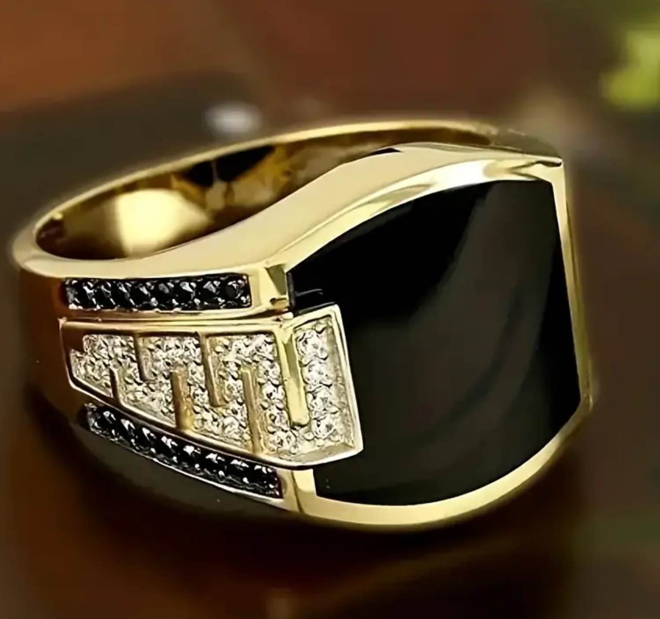 Men’s Luxury 18K Gold  Plated Ring Size 12