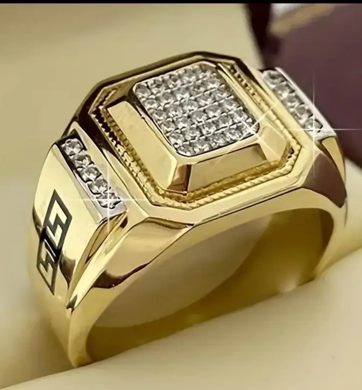 Men’s Luxury 18K Gold  Plated Ring Size 12