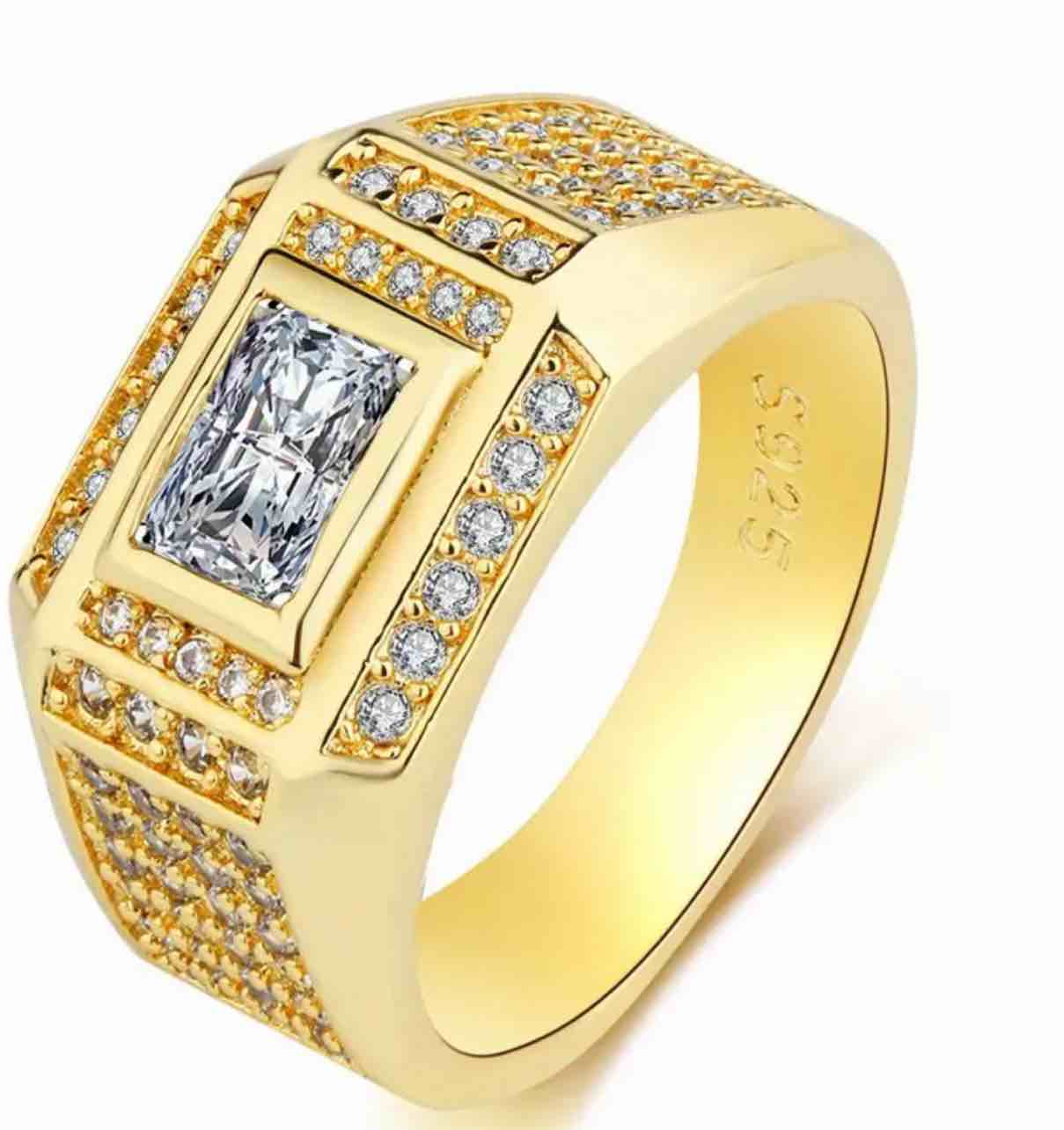 Men’s Luxury 18K Gold  Plated Ring Size 12