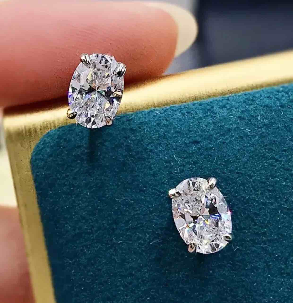 Beautiful 925 Silver Plated Sapphire Earrings