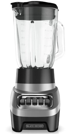 BLACK+DECKER PowerCrush Countertop Blender, BL1230SG, 6-Cup Glass Jar, 4 Speed Settings, Dishwasher Safe, 700W Motor