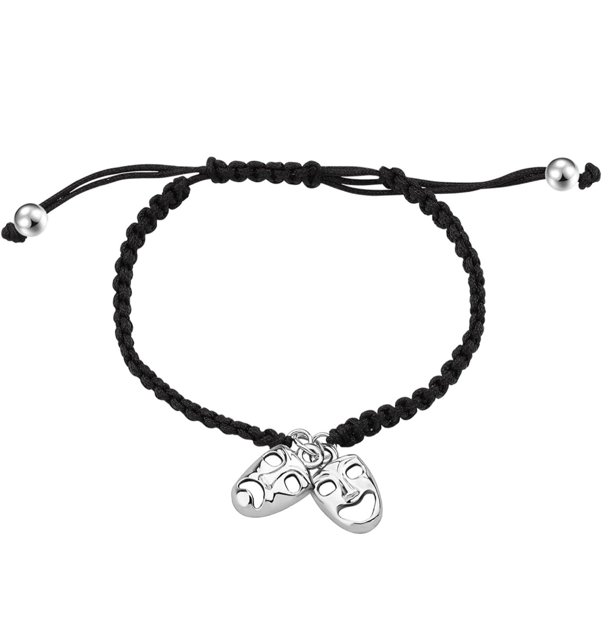 925 Silver plated Drama Mask Theater Bracelet 