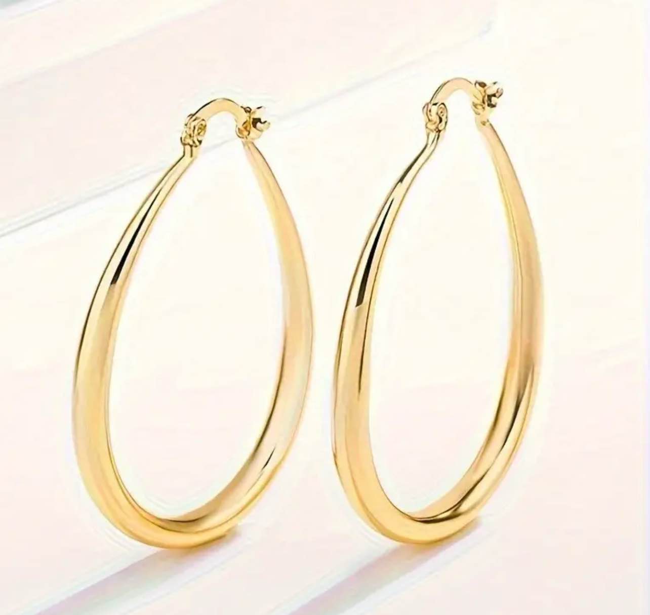 Gorgeous 925 Silver 18K Gold Plated Earrings 