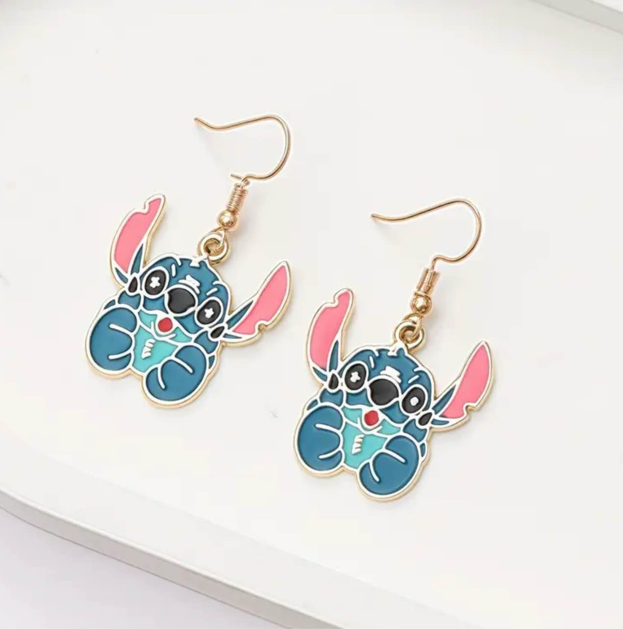 Cute 18k Gold Plated Stitch Earrings 