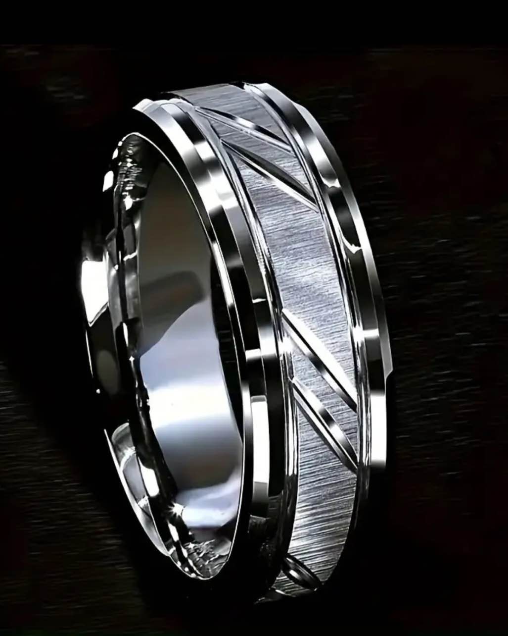 Men’s Luxury 925 Silver Plated Ring Size 12