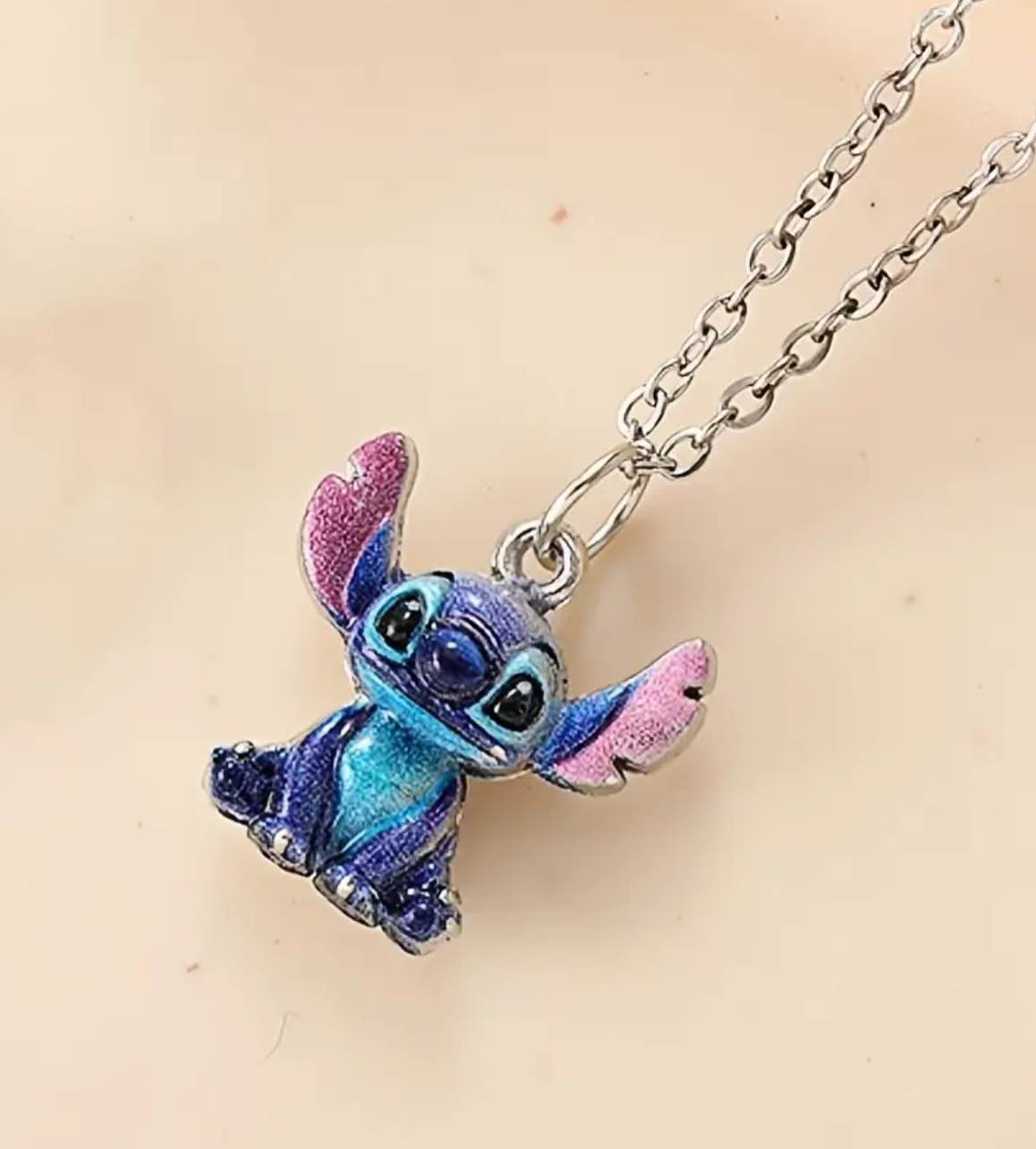 Beautiful Disney Stitch 925 Silver Plated Necklace