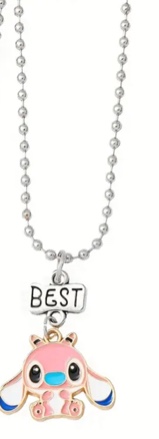 Beautiful 925 Silver Plated Stitch Necklace 