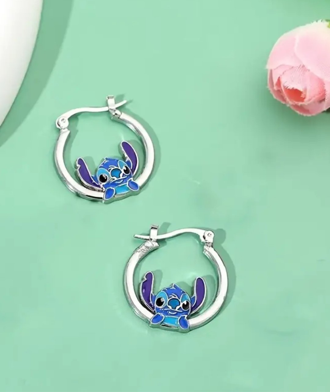 Beautiful 925 Silver Plated Disney Stitch  Earrings