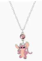 Beautiful 925 Silver Plated  Disney Stitch Necklace 