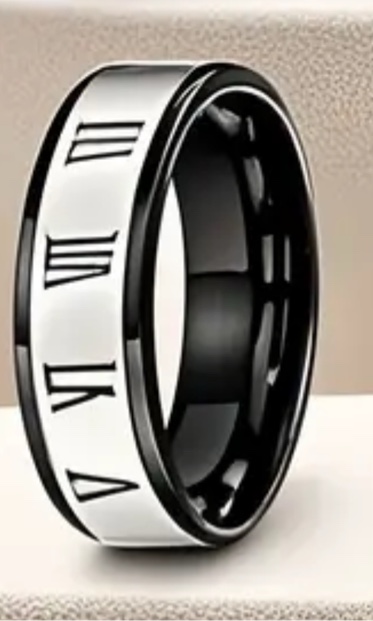 Men's Gun Black Tungsten Stainless Steel Ring Sz 10