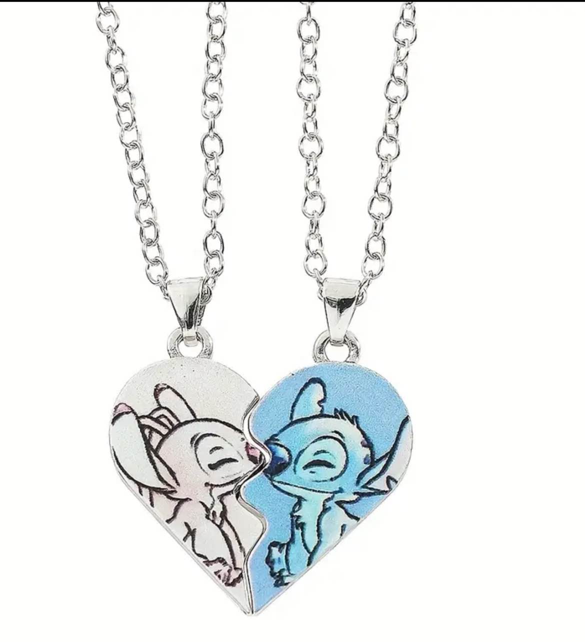 Gorgeous 925 Silver Disney Stitch Necklace 