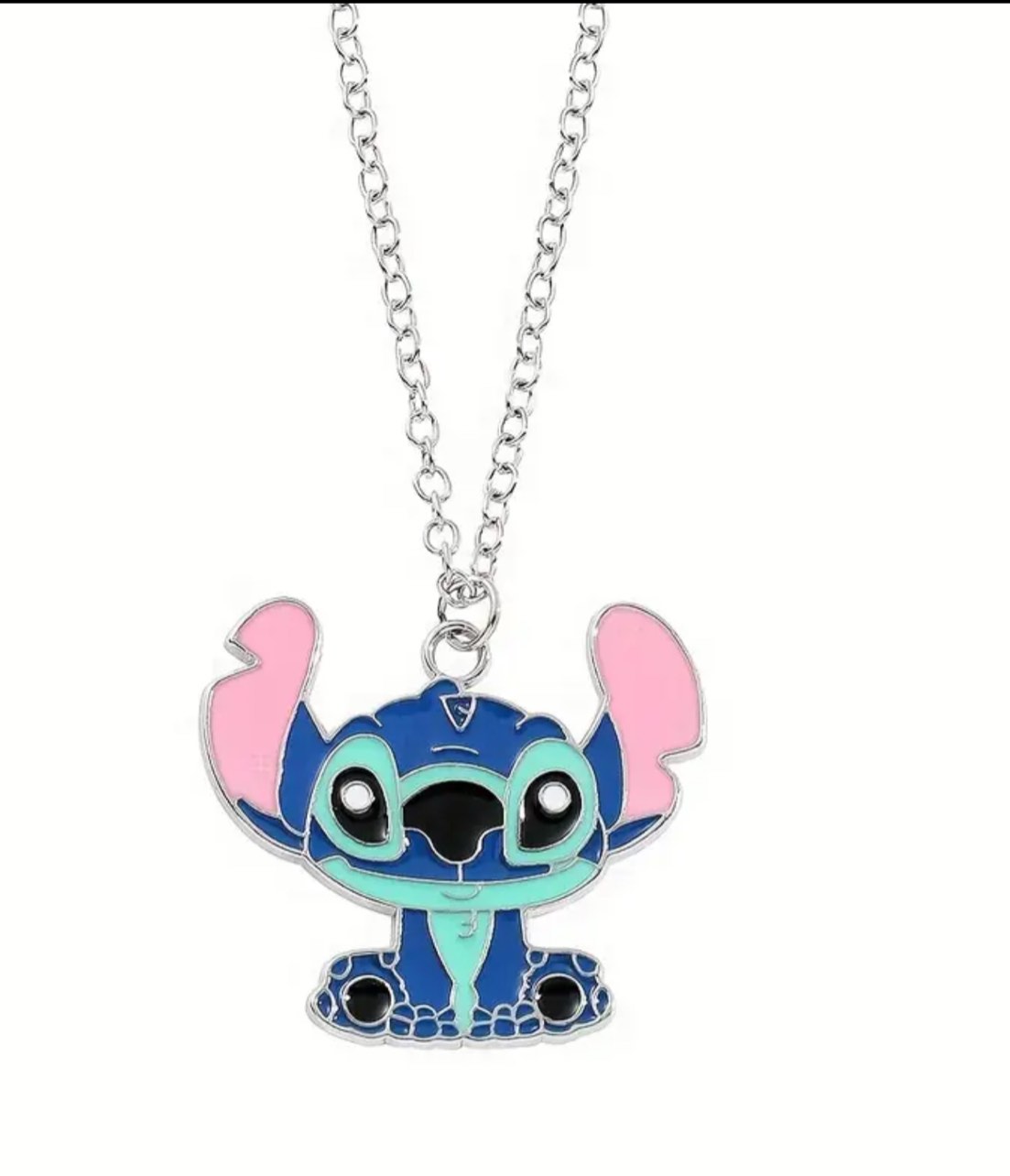 Gorgeous 925 Silver Disney Stitch Necklace 