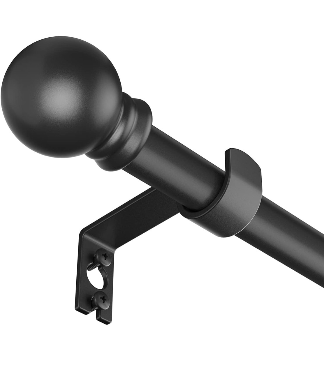 curtain rods for window 32 and 48, black 5/8 inch splicing single window curtain rod set with brackets