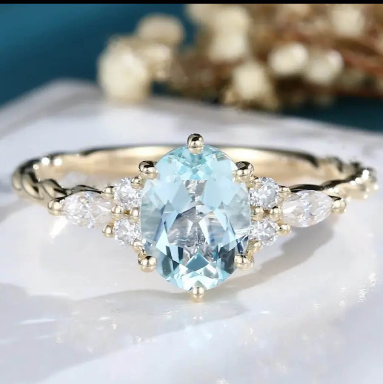 Gorgeous 925 SilverPlated 18K Gold Plated Ring Sz 7