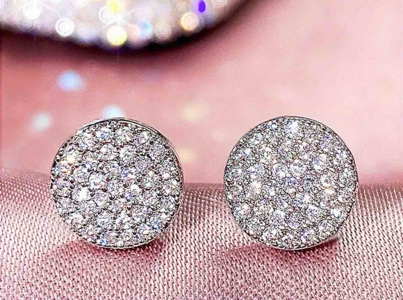 Beautiful 925 Silver Plated Sapphire Earrings