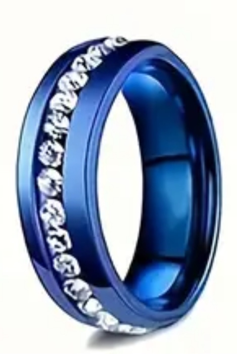 Men’s Sleek cobalt blue Ring Size 10