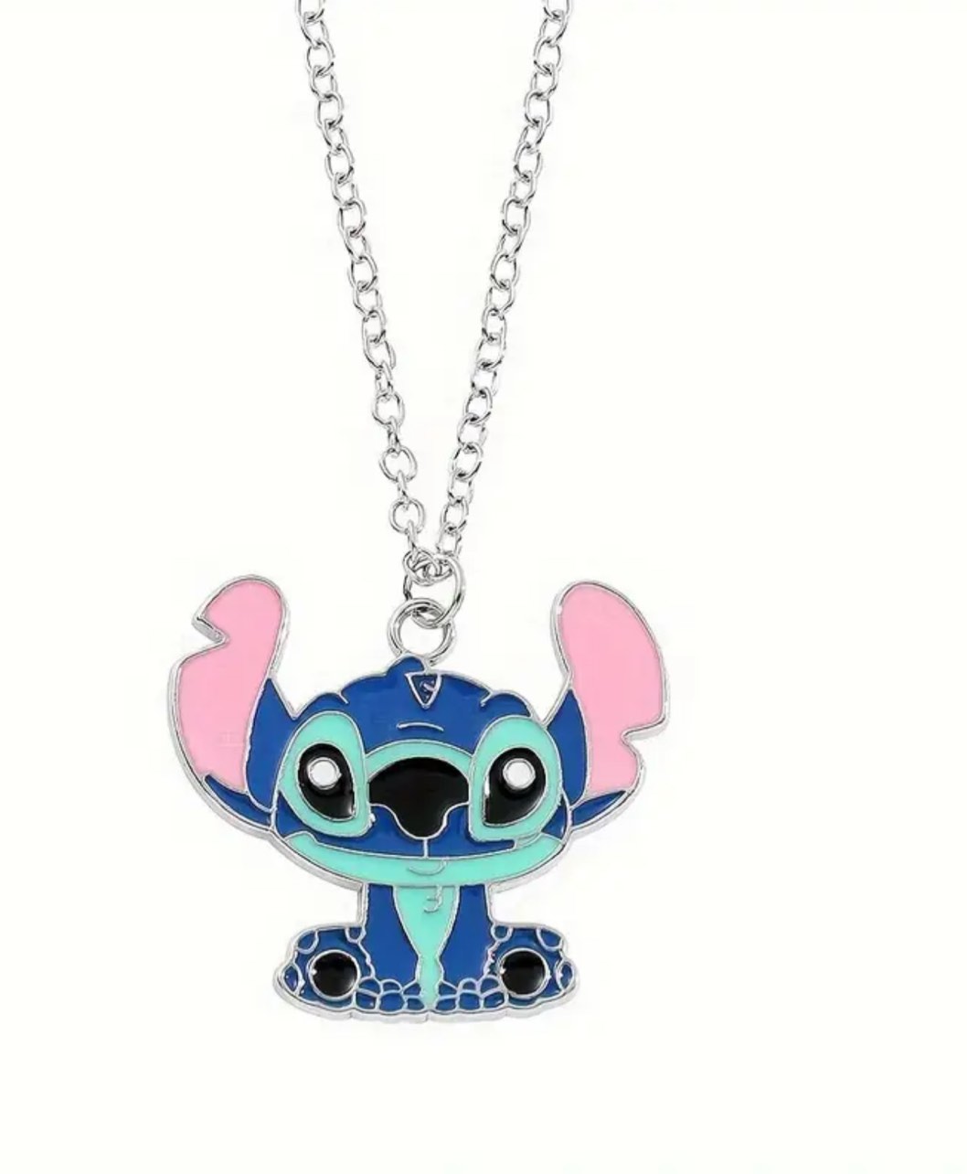 Cute Disney Stitch 926 silver plated necklace 