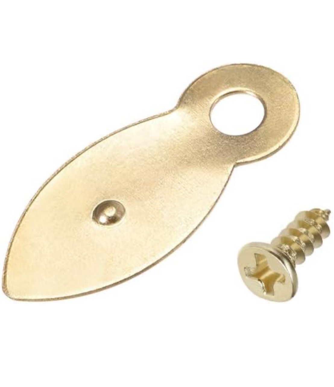 uxcell Frame Turn Button, 7/8" Metal Flat with Screws for Hanging Pictures, Photos, Drawings and Posters, 50 Pcs (Golden)