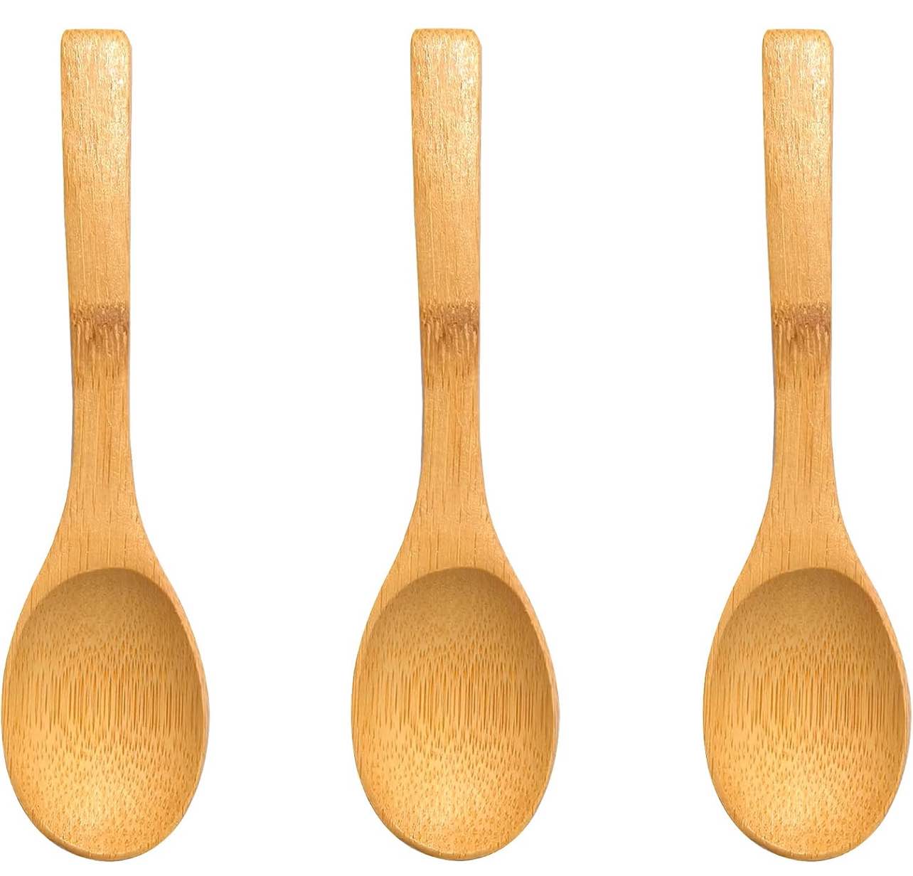 3PCS 6 inch Honey Dipper Sticks Honey Spoon, Wooden Honey Mixing Stirrer Honey Comb Stick, Honey Wand for Honey Jar Dispense Drizzle Honey Wedding Party (Bamboo Spoon)