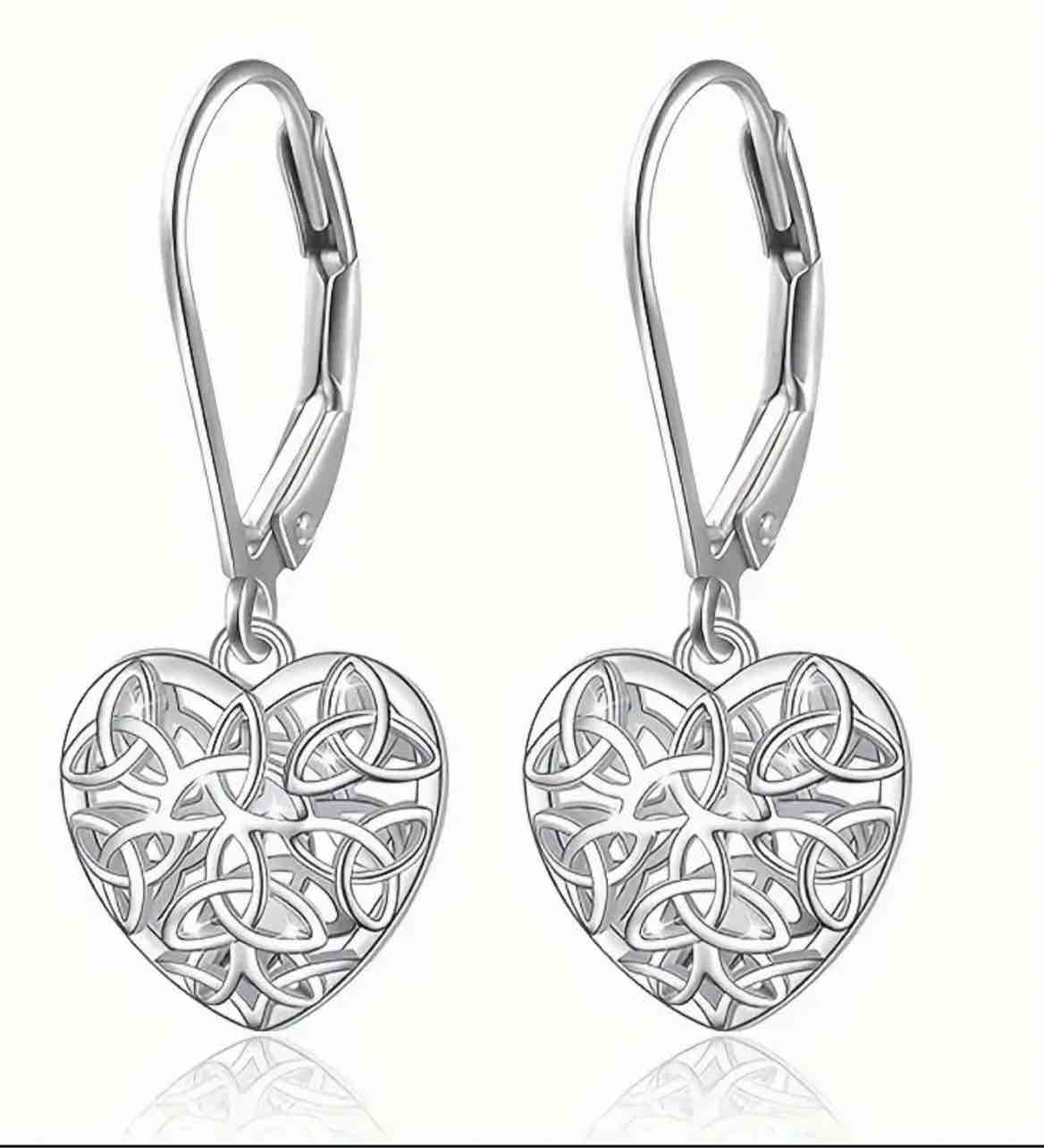 Beautiful 925 Silver Plated Sapphire Earrings