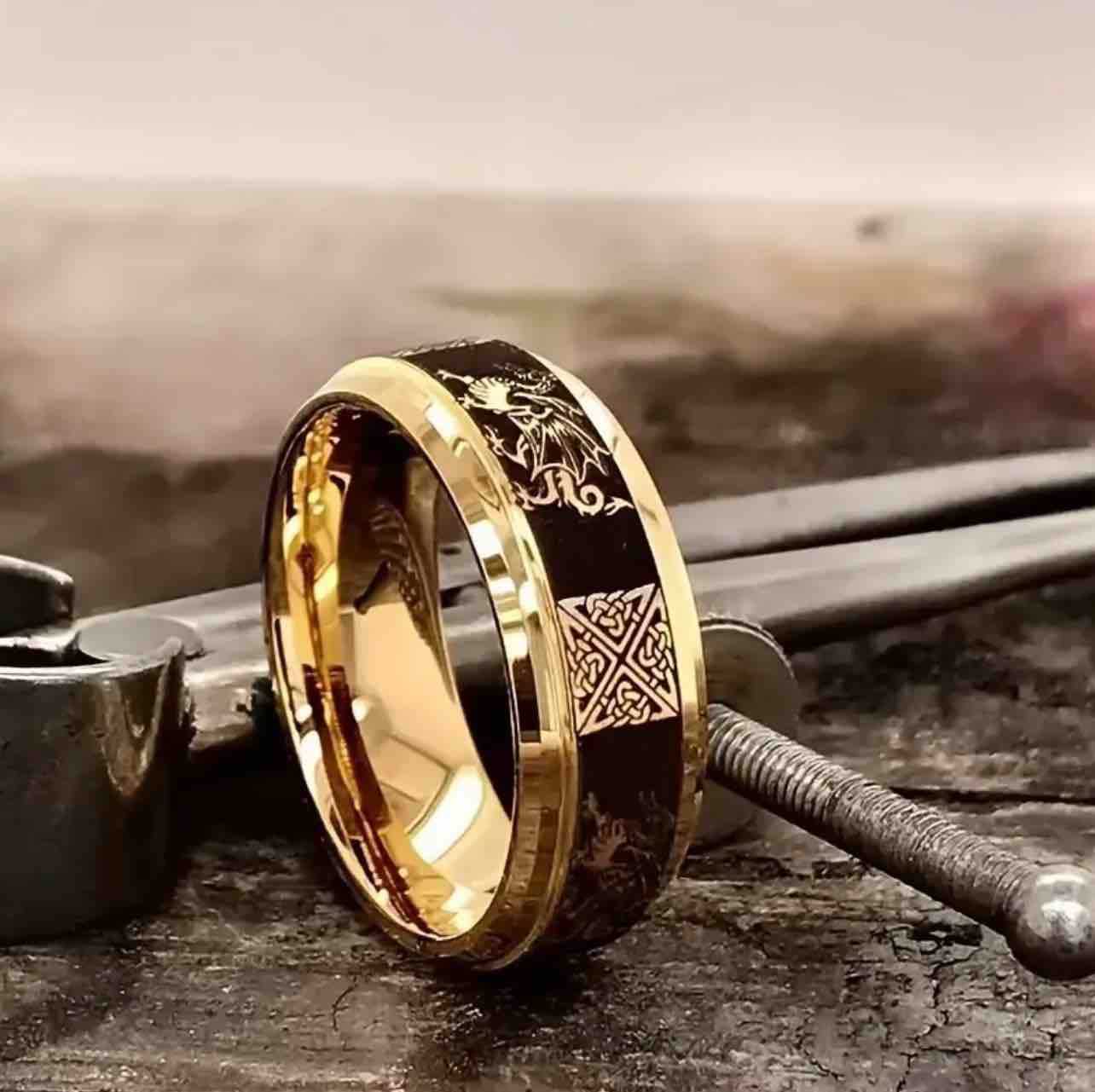 Men’s Luxury 18K Gold  Plated Ring Size 12