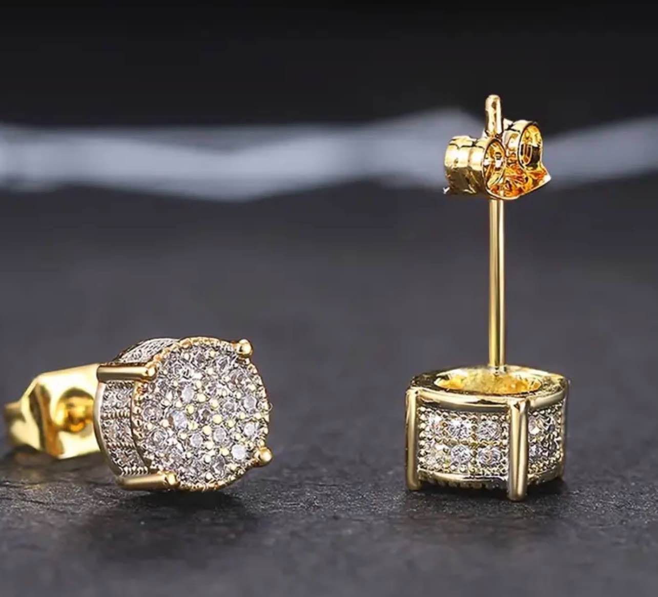 gorgeous 925 silver 18k gold plated earrings 