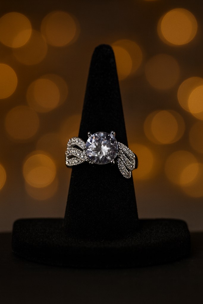 Beautiful 925 Silver Plated Sapphire Ring Sz 7