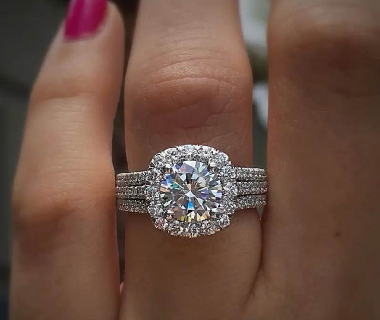 Beautiful 925 Silver Plated Sapphire Ring Sz 7