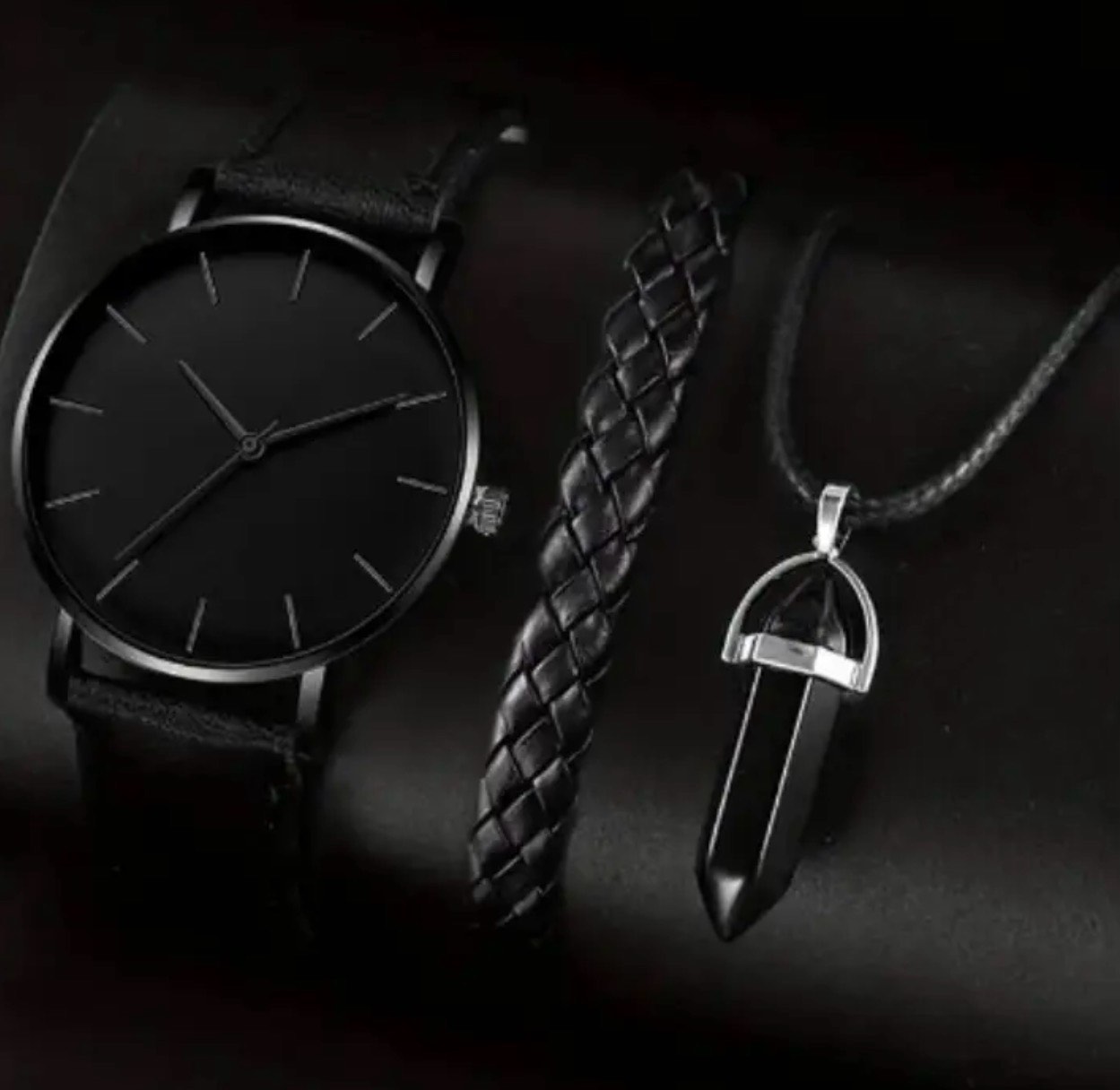 Men’s Watch, Bracelet And Necklace Set