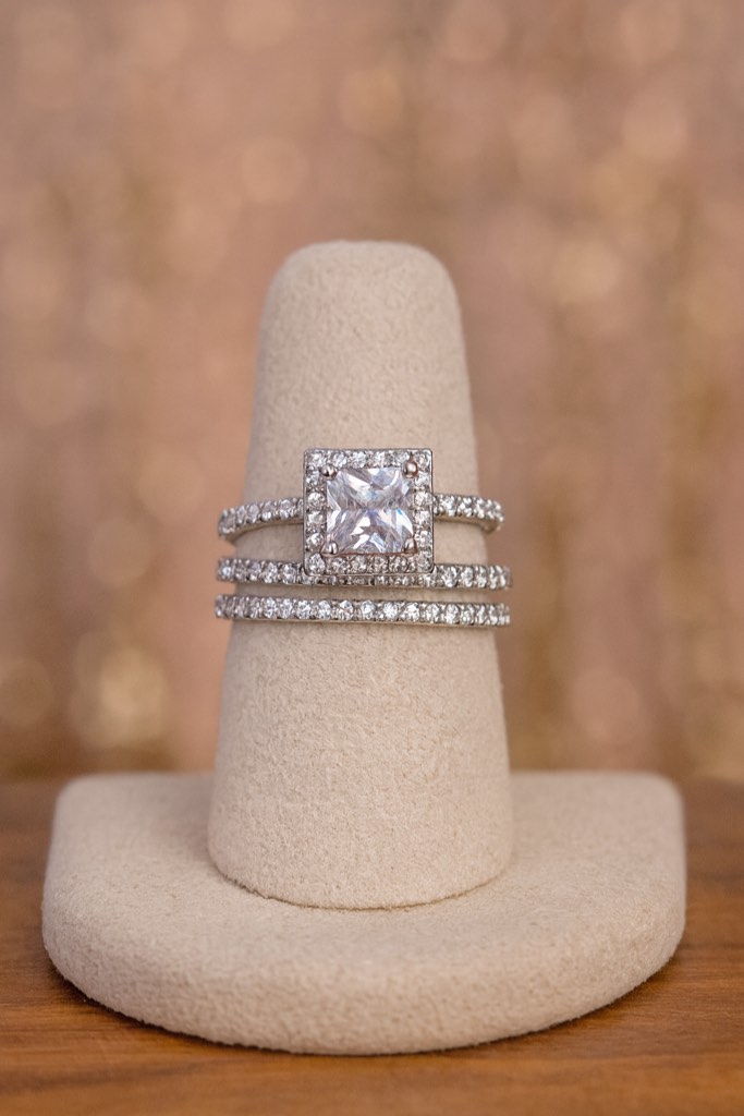 Beautiful 925 Silver Plated Sapphire Ring Sz 7