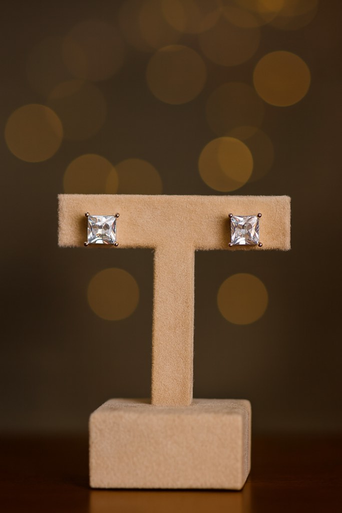 Beautiful 925 Silver Plated Sapphire Earrings