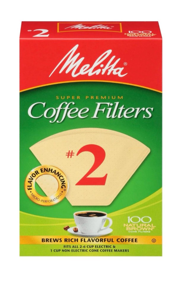 Melitta 100ct Coffee Filters - Natural Brown: Compatible with 4-6 Cup Makers, Disposable Paper