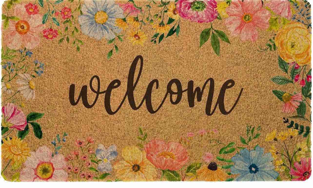 Floral Spring Doormat  17 x 29.5 Inch
