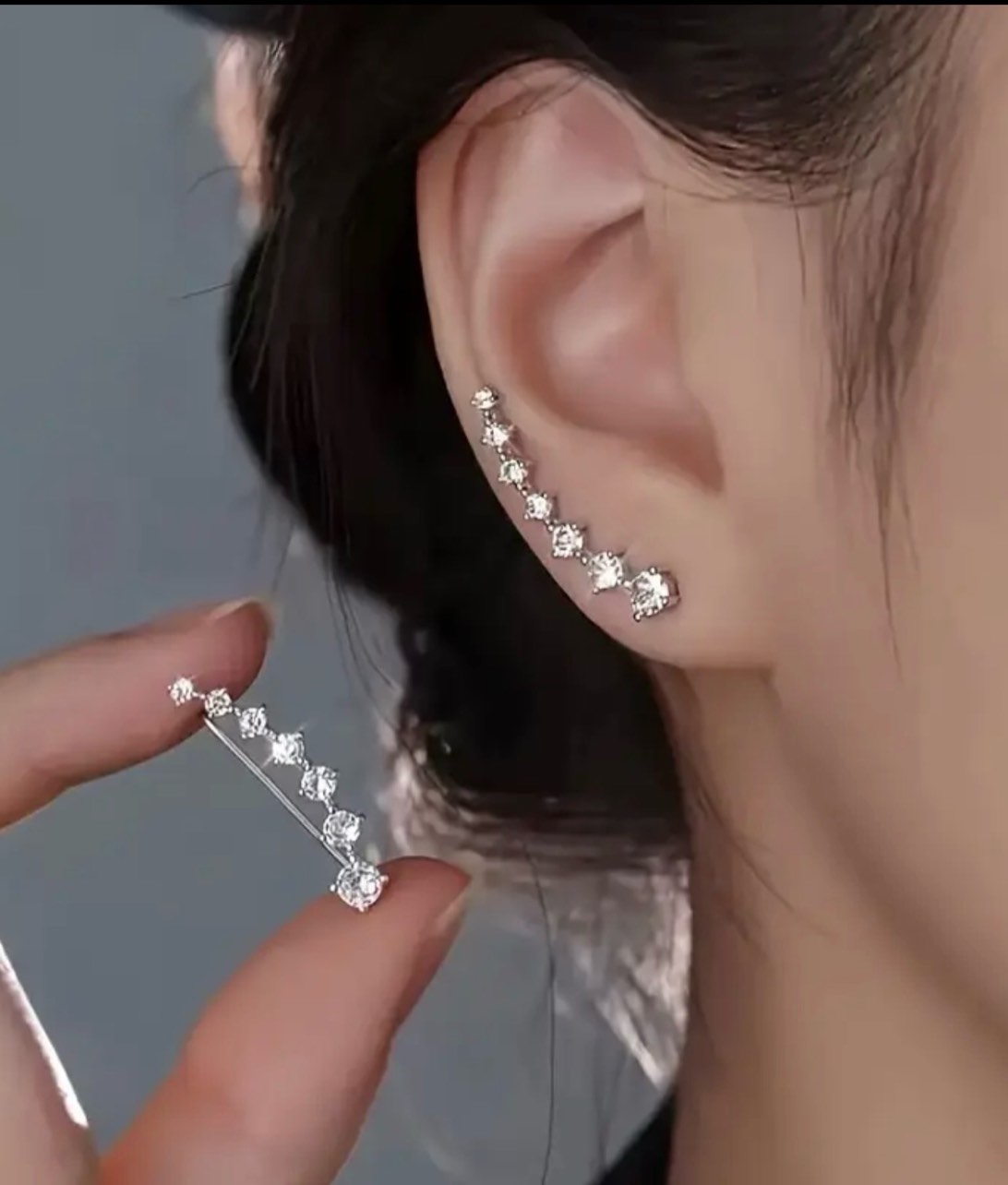 Beautiful 925 Silver Plated Sapphire Earrings