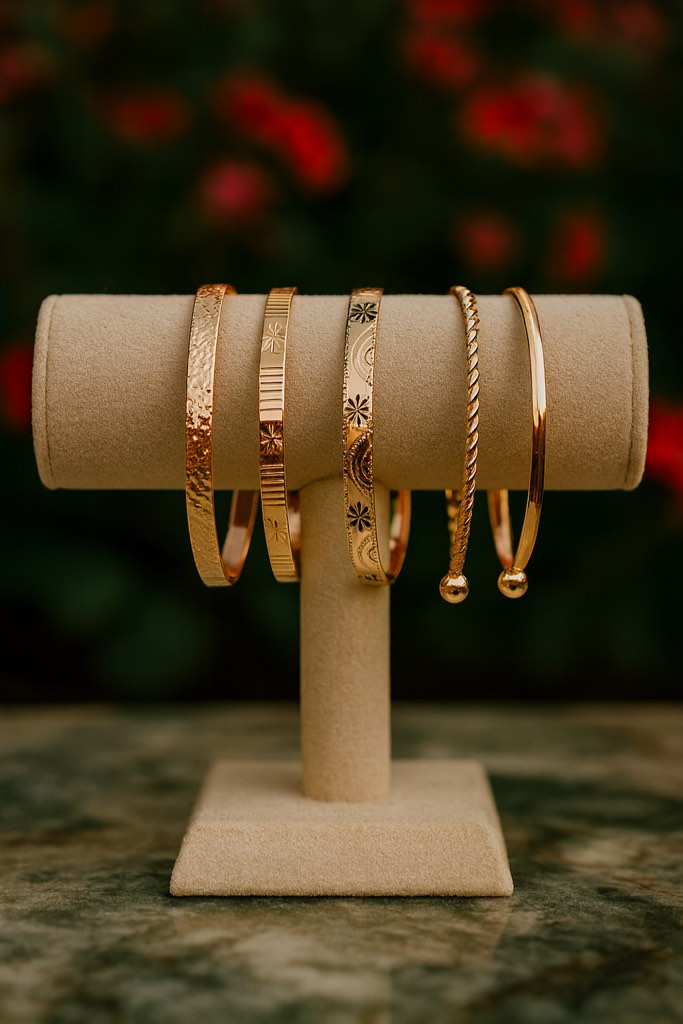 Gorgeous 925 Silver 18K Gold Plated Bracelets 