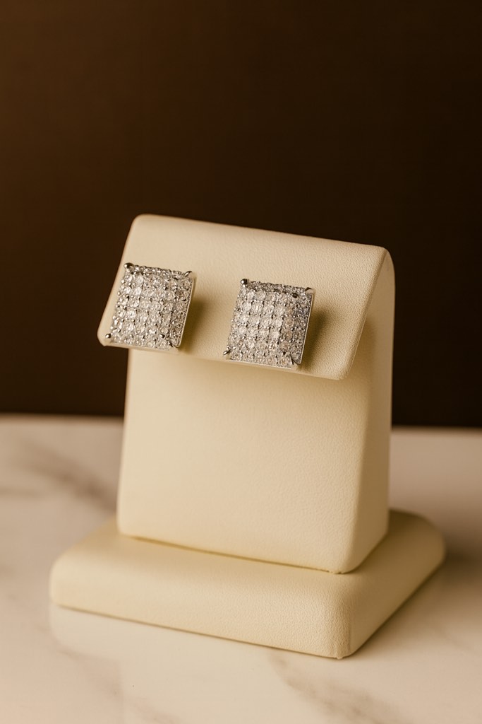 Beautiful 925 Silver Plated Sapphire Earrings