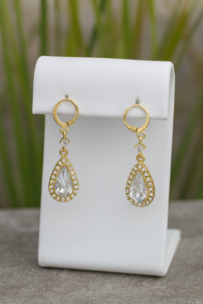 Gorgeous 925 SilverPlated 18K Gold Plated Earrings 