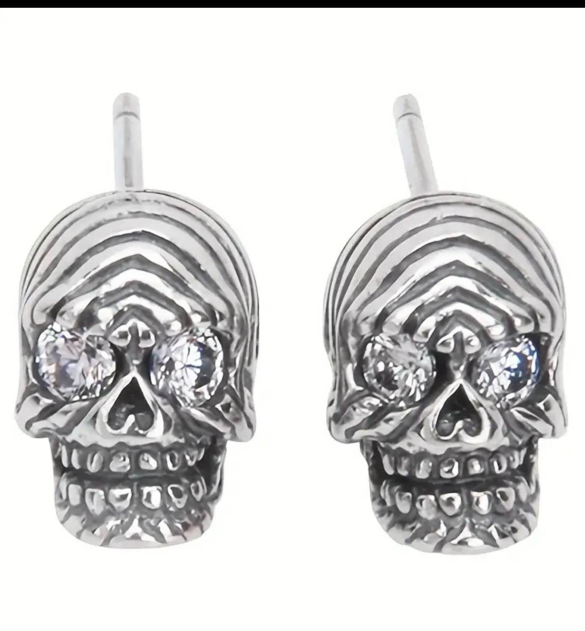 Beautiful 925 Silver Plated Sapphire Skeleton Earrings