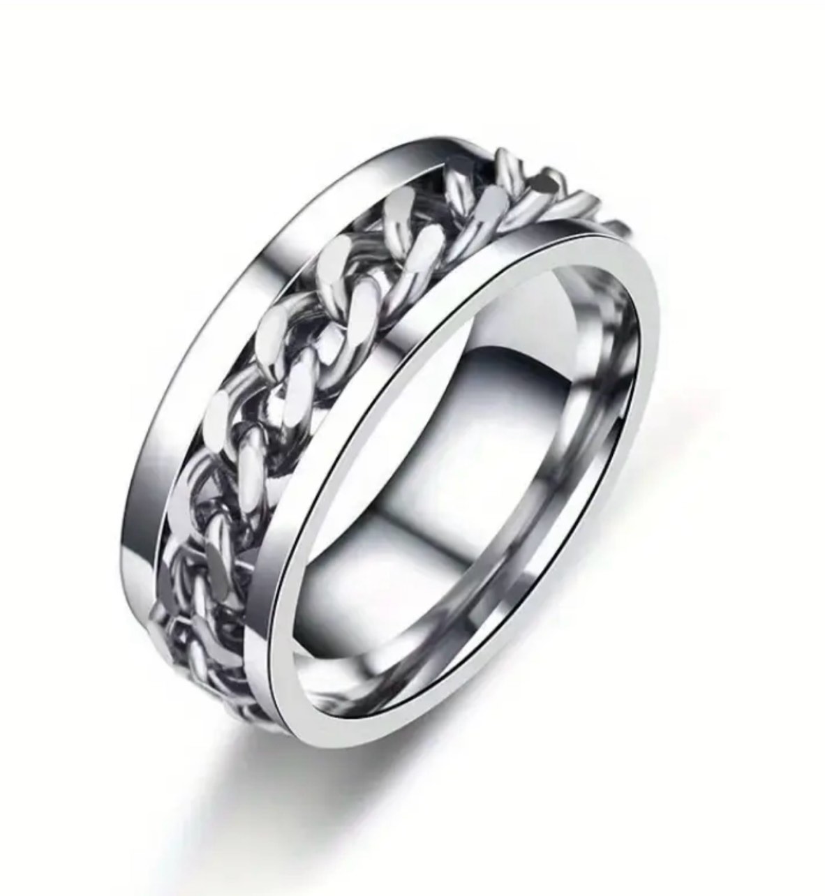 Men’s Luxury 925 Silver Plated Ring Size 12