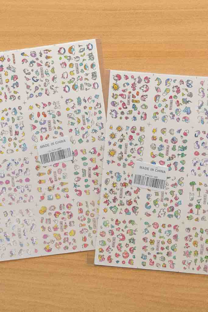 3 packs of stickers