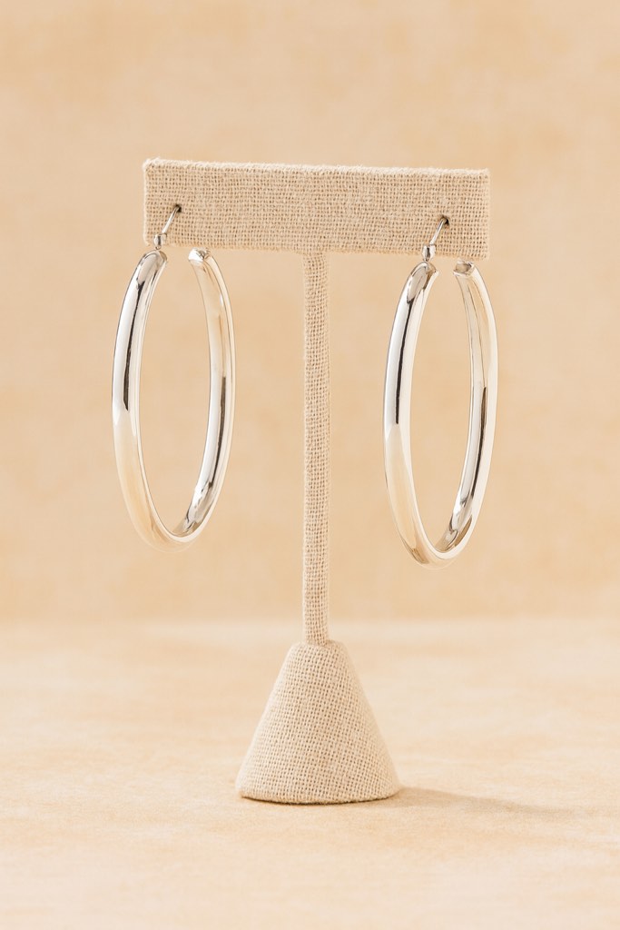 Elegant 925 Silver plated hoop earrings