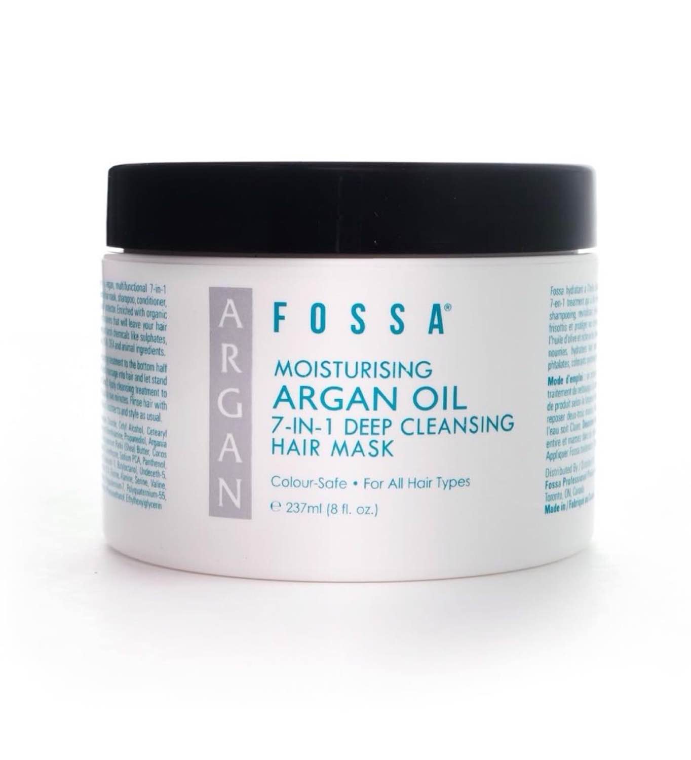 Fossa BEAUTY Moisturizing Argan Oil 7-in-1 Hair Mask | Hair Growth Serum, Shampoo, Conditioner, Detangler, Shine Enhancer & Frizz Reducer | All Hair Types, Colour Safe | 237ml, 8 fl. oz.